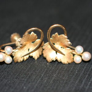 Gold and Pearl Earrings